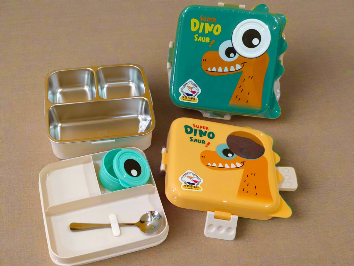 Lunch Box - Insulated Steel 3 compartment lunch box - DINO