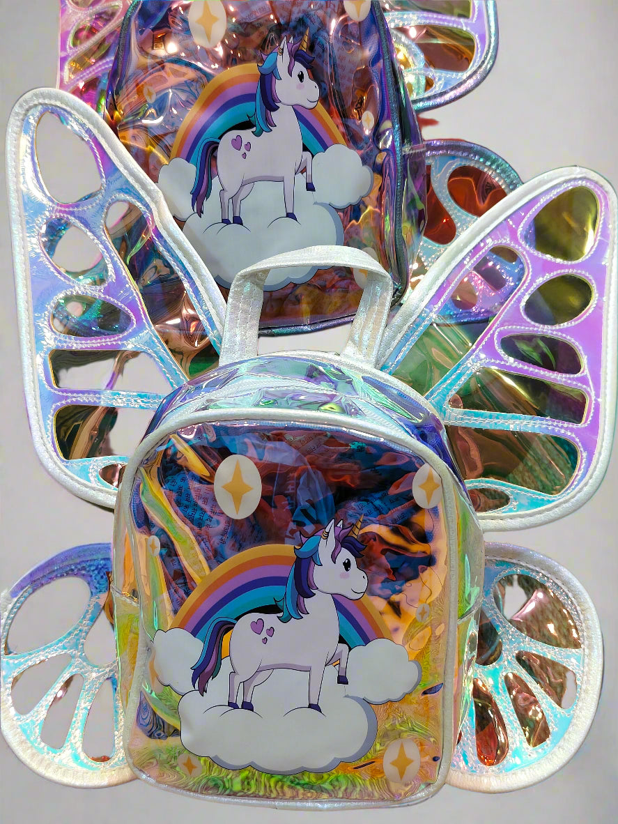 Fancy Bags - Transparent Butterfly Backpack