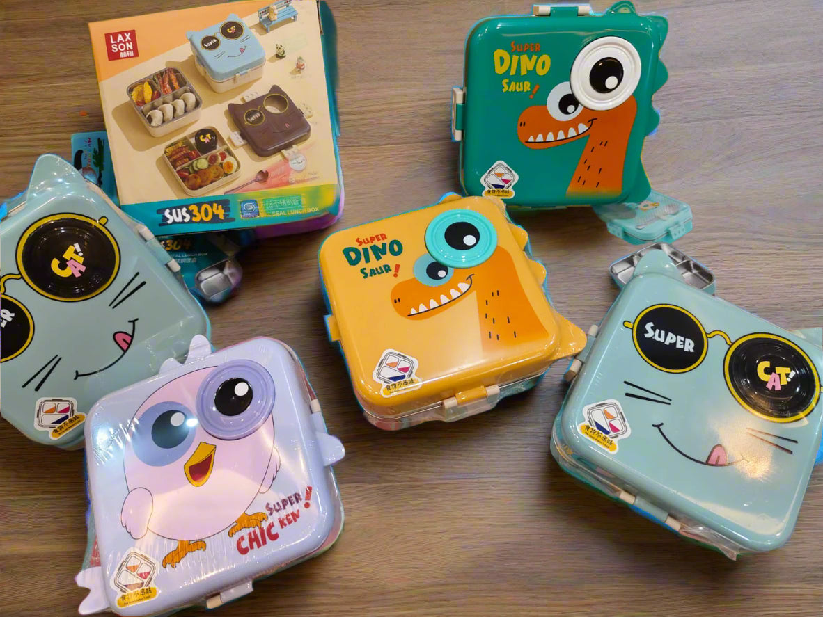 Lunch Box - Insulated Steel 3 compartment lunch box - DINO