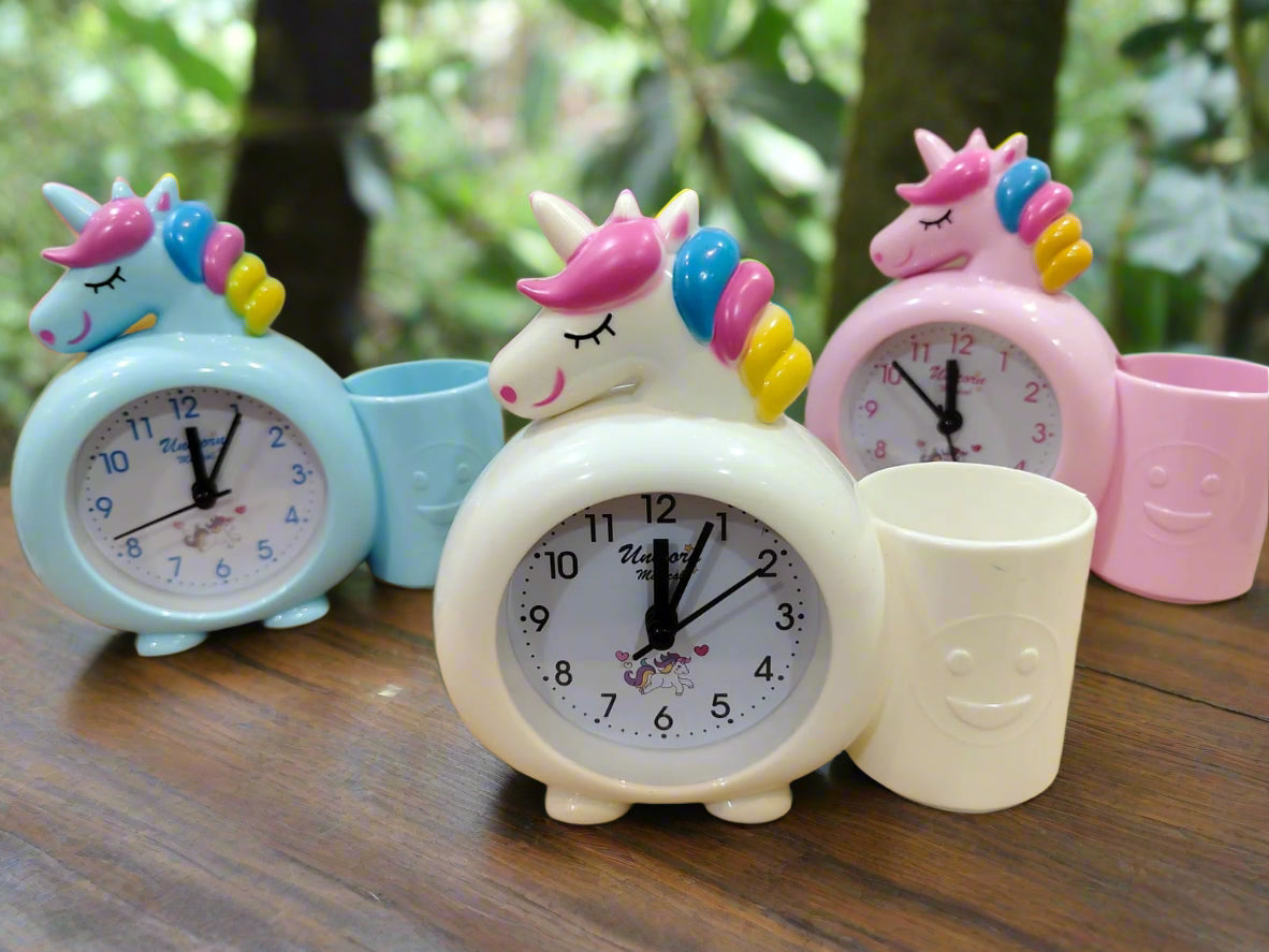 Alarm Clock with pen stand - Unicorn