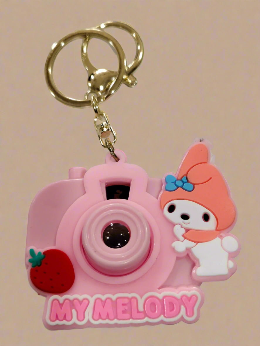 Cartoon Character Mini Camera LED projector keychain