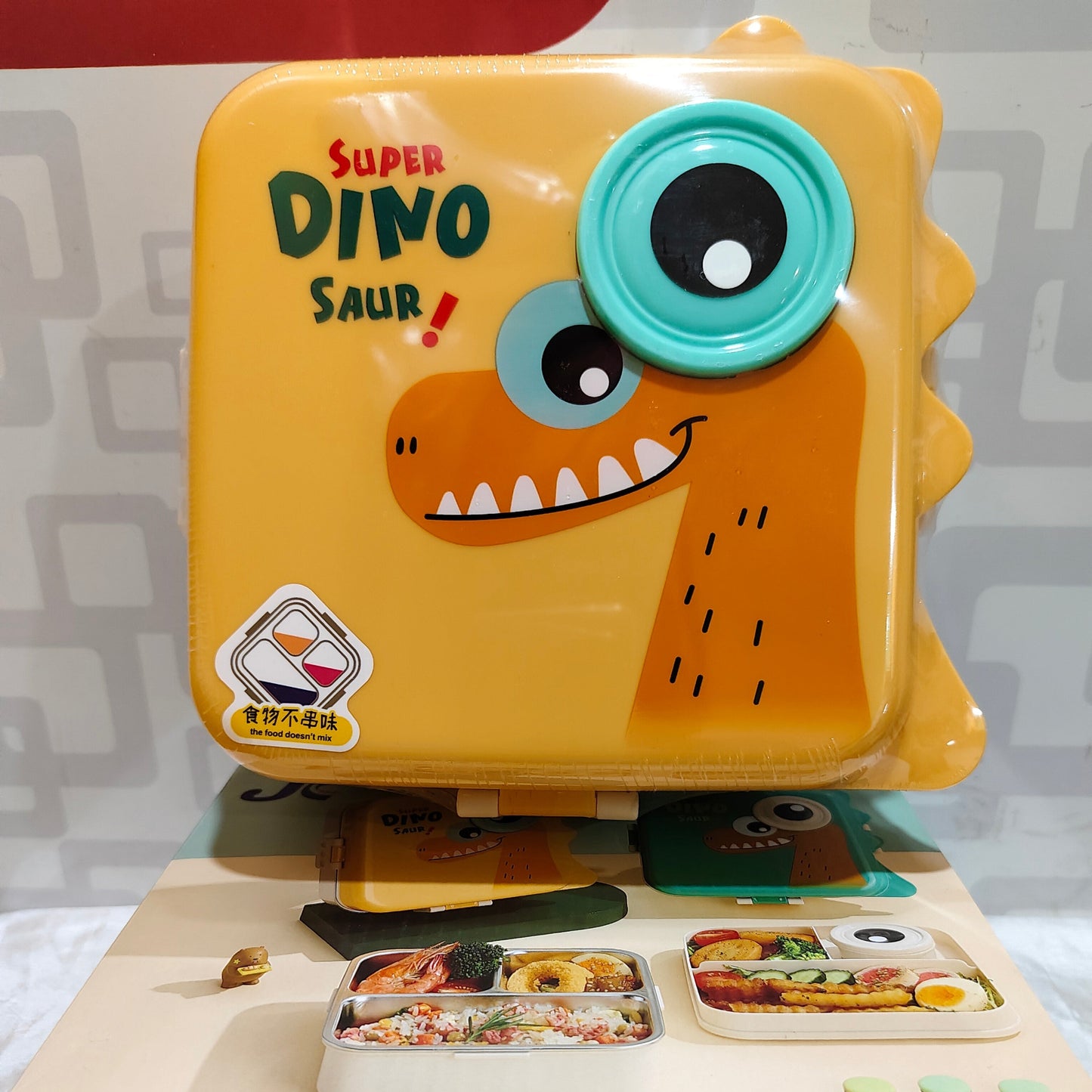 Lunch Box - Insulated Steel 3 compartment lunch box - DINO