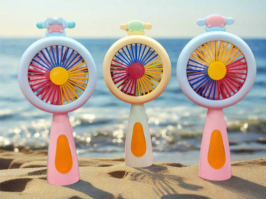 USB Chargeable Handheld Fan with 2-Speed and light
