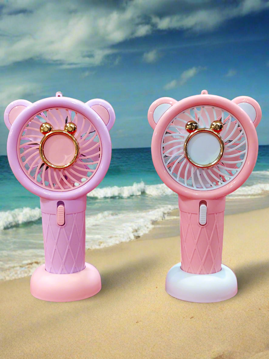 Handheld Fan, USB Chargeable with 2-Speed and Stand