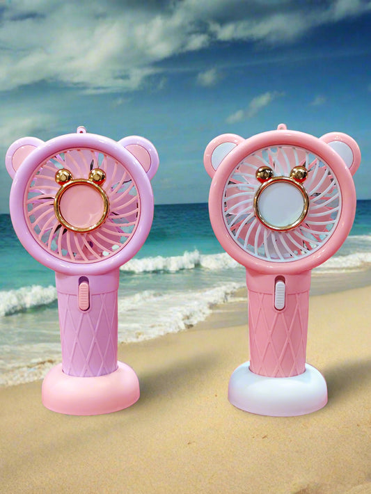 Handheld Fan, USB Chargeable with 2-Speed and Stand