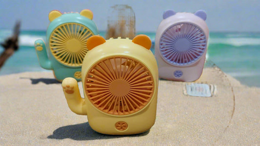 Pocket, Portable and Cute, USB chargeable Desktop Fan with 2 -Speed - Cat Style
