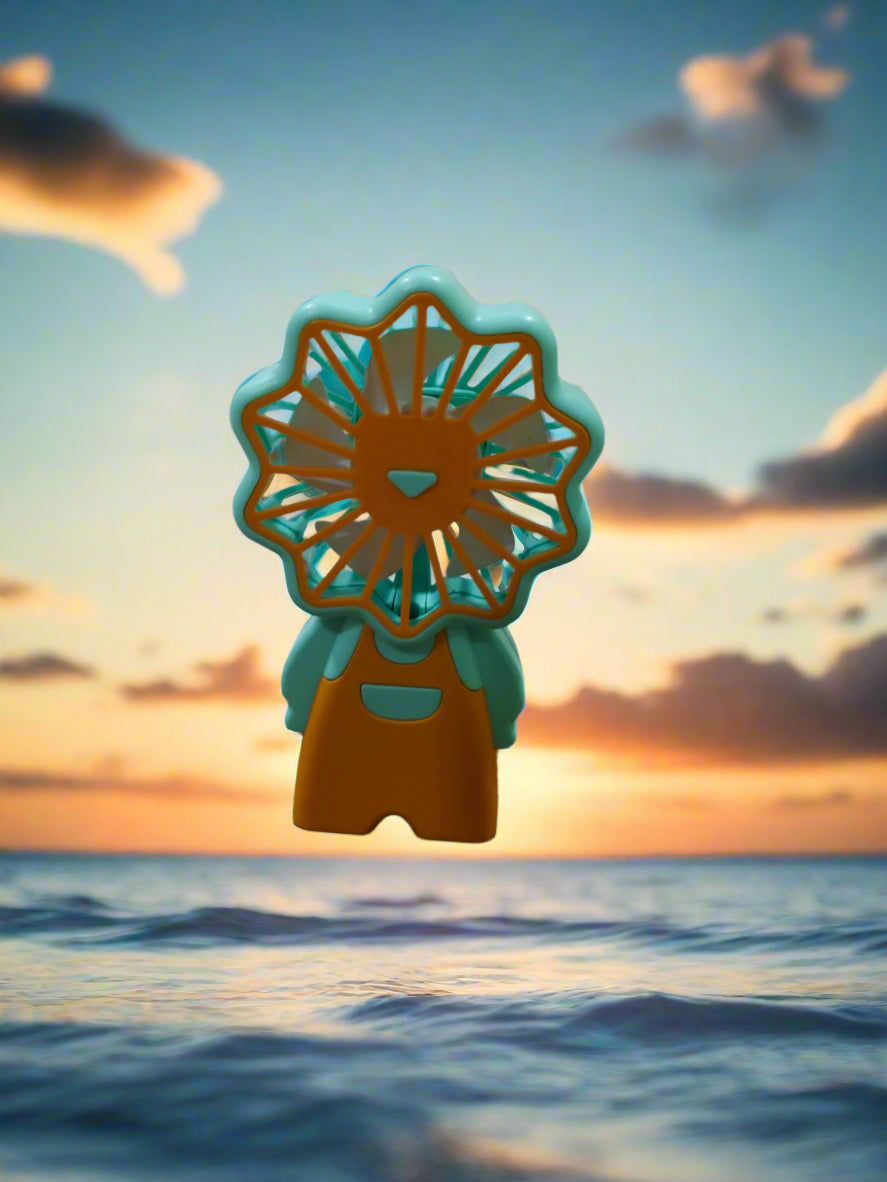 USB Chargeable and Portable, Pocket  Desktop Mini Fan with 3-Speed - Man Style