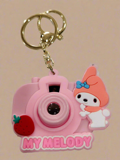 Cartoon Character Mini Camera LED projector keychain