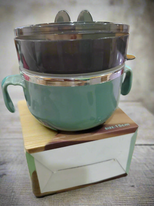 Snack Cup - heavy steel with plastic container and phone stand