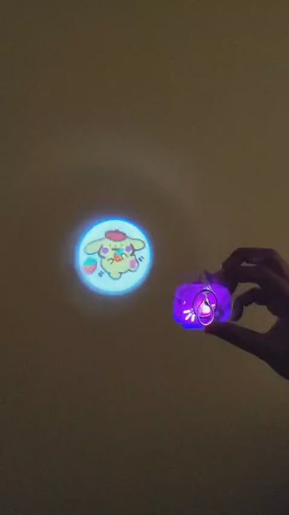 Cartoon Character Mini Camera LED projector keychain